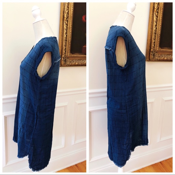 ANTHROPOLOGIE CLOTH & STONE FRAYED TUNIC DRESS S - Picture 6 of 8